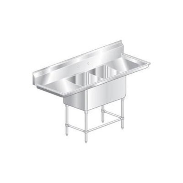 Aero Manufacturing CompanyÂ Two Bowl Aerospec SS NSF Sink w/ Two 24'W Drainboards, Aero, Mfr#: 2F2-2424-24LR